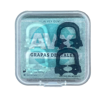 Grapa Dental AVX – Pack de 4 Unidades | Aislamiento Absoluto | Hecho en México - Viztrol