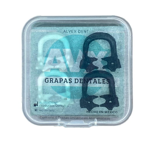 Grapa Dental AVX – Pack de 4 Unidades | Aislamiento Absoluto | Hecho en México - Viztrol