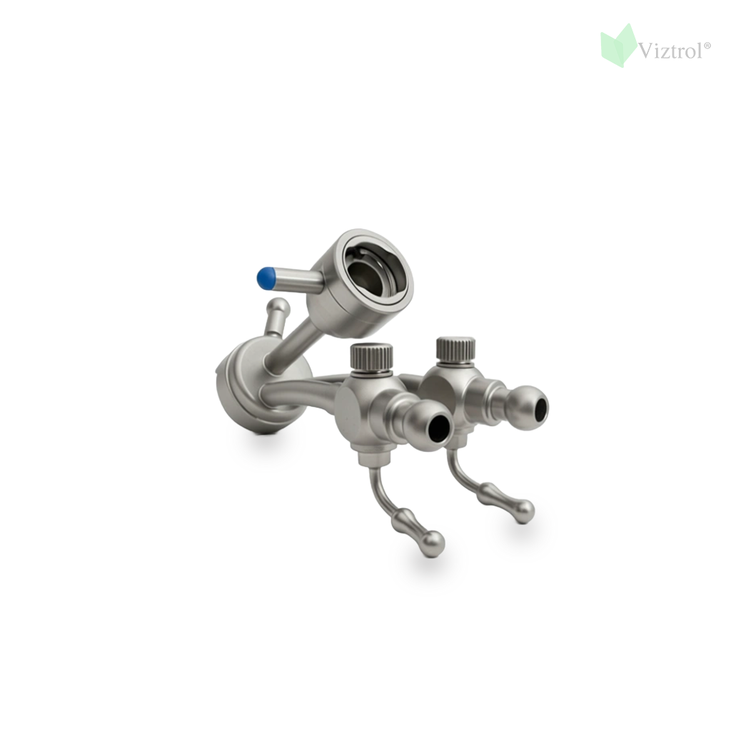 Puente corto para Cistoscopio doble canal compatible con Storz - Viztrol